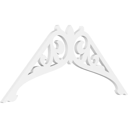Ekena Millwork Pitch Carrillo Architectural Grade PVC Gable Pediment, 48"W x 24"H x 1"P (12/12) GPP048X024X100CRL